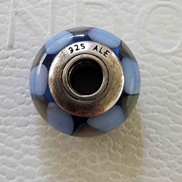 Retired Pandora Captivating Blue Murano Glass Bead - Picture 5 of 6
